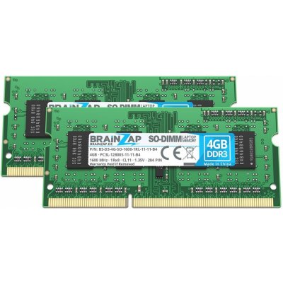Brainzap DDR3 8GB 1600MHz CL11 (2x4GB) PC3L-12800S-11-11-B4