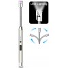 Handy 603 plazmový zapaľovač USB s LED svetlom / strieborný (Krbový - kuchynský BBQ kovový elektrický plazmový zapaľovač, USB nabíjanie, flexibilný.)