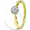 Blink-Blink Elegantný diamantový prsteň zo zlata 0.16 ct 1440ZDG