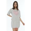 Vienetta dámske domáce šaty s krátkym rukávom Srdce šedá svetlo