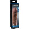 X-TENSION Mega 2 - realistický návlek na penis (20,3 cm) - tmavá prírodná