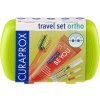 Curaprox Travel Set zubná kefka + CPS medzizubné kefky 2 ks + zubná pasta 10 ml darčeková sada, zelený