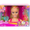 Barbie hlava na úpravu účesov neónová dúha blond vlasy