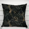 Biante Zamatová obliečka na vankúš Isabela IBL-021 Zlatý/dymový mramor na čiernom 40 x 60 cm