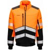 PORTWEST HI-VIS EV4 EV468 / Pánsky softshellový bomber - oranžová/čierna XXXL