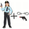 HeliumKing Detský kostým set - Policajt s pištoľou a putami - veľkosť XL