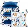 T tomi Vankúšikový mantinel Velvet + vankúšik mráčik Blue bears