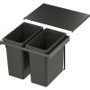VS ENVI Flex Pro Systém na třídění odpadu KŠ 600 mm, 2 × 28 l, lávová