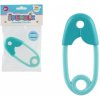 Teddies Hrkálka špendlík plast 12cm tyrkys-svetlý tyrkys 12x19cm