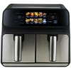 PFO ProfiCook PC-FR 1287 H Dvojitý 8 L Samostatný 2200 W Teplovzdušná fritéza Čierna, Nerezová oceľ