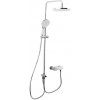 Sprchový systém SAT s pákovou batériou biela/chróm SATBSETSK1