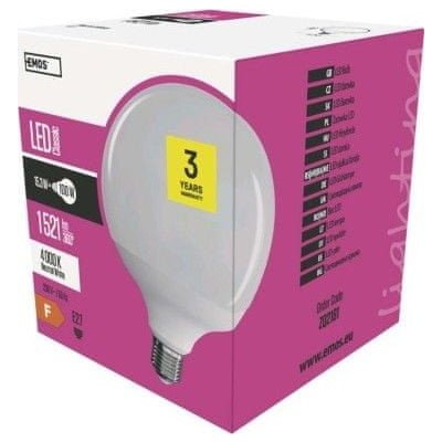 Emos LED žiarovka Classic Globe 18W E27 neutrálna biela