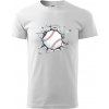 Baseball lopta v triku - Klasické pánske tričko vyššej gramáže - XS ( Biela )