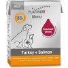 PLATINUM Menu Adult Turkey+Salmon - vlhké krmivo pro psy - 375g