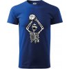 Basketbal kostra - Klasické pánske tričko vyššej gramáže - 4XL ( Kráľovská modrá )