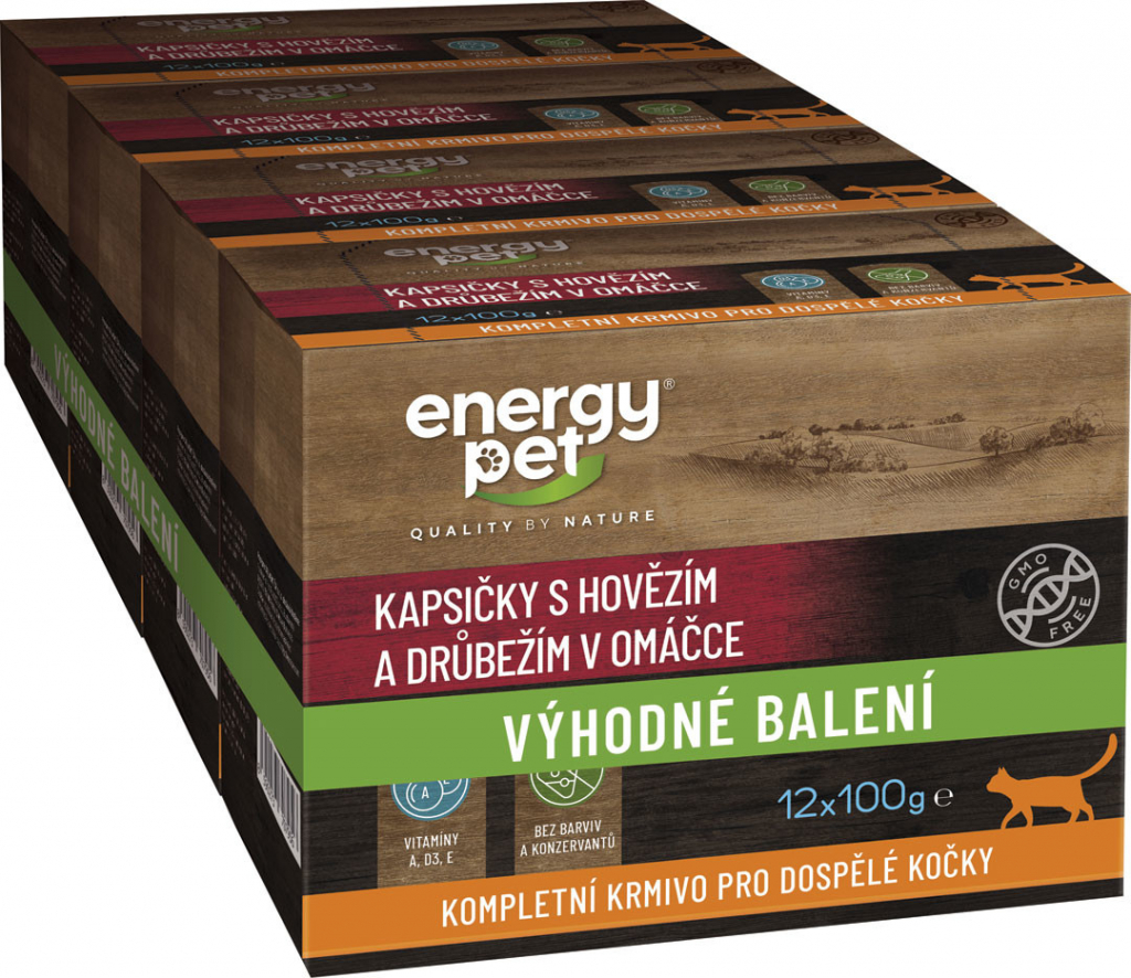 Energy Pet kapsička pre mačky mix 12 x 100 g