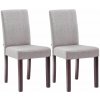 Súprava 2 jedálenských stoličiek Ina látkové cappuccino, svetlosivá
