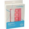 New Baby Softy s potiskom 70 x 70 ružovo-biele 4 ks
