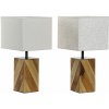Stolná lampa DKD Home Decor 25,5 x 25,05 x 52 cm Jedľa Prírodná Béžová Kov Krém 220 V 60 W 25 x 25 x 21 cm (2 kusov)