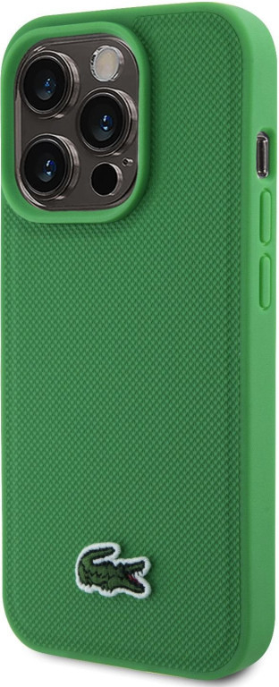 Lacoste Iconic Petit Pique Woven Logo Magsafe iPhone 15 Pro zelené