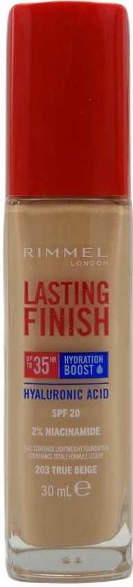 Rimmel London Lasting Finish 35H SPF20 Dlhotrvajúci hydratačný make-up 203 True Beige 30 ml