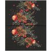 Magma Heimtex Vianočný bavlnený obrus Xmas jablko čierna 40x145 cm