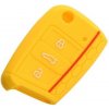 Silikónový obal GARO pre kľúč Škoda, VW, Seat žltý (3-tlačidlový)