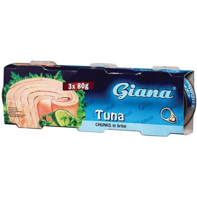 Giana tuňák kousky ve vlastní šťávě, 3x80g