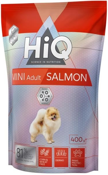 HiQ Dog Dry Adult Mini Salmon 0,4 kg