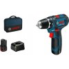 Bosch Akumulátorový vŕtací skrutkovač GSR 12V-15 Professional, taška, 2x 2Ah aku 060186810F