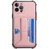 AppleKing kryt s kapsou na karty a stojančekom pre iPhone 12 Pro Max - ružový - možnosť vrátiť tovar ZADARMO do 30tich dní