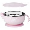 Saro Baby Nerezová termomiska s prísavkou 350ml Pink
