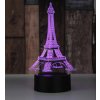 Beling 3D lampa, Eiffelova veža, 7 farebná S93