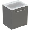 Geberit Selnova Square Umývadlová skrinka 64x59x48 cm, s umývadlom, 1 dvierka, lávová mat 501.253.00.1