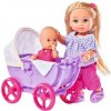 Simba Evi Love Evička doll walk s kočárkem v šatech