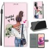 Peňaženkové kožené puzdro Voltage na Xiaomi Redmi Note 10/10S - Hug Flower