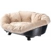 Ferplast Sofa Throne 8 vyvýšený pelech s poťahom čierny 85 cm
