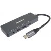 PremiumCord 5G SuperSpeed Hub USB-C na 4x USB 3.2 C Aluminum ku31hub10