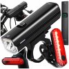 CYKLISTICKÁ LED LAMPKA VÝKONNÁ BATERKA USB LAMPA NA BICYKEL PREDNÁ A ZADNÁ ČASŤ
