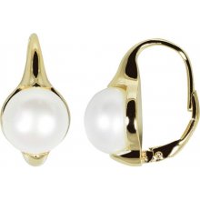 JwL Luxury Pearls pozlátené náušnice s pravými perlami JL0532