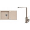 Alveus SET A20181 Beige 55 SETA20181 - Drez Granitový Galapagos 30 - 770x430mm, vanička 380x370x150mm + bateria Afra