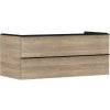 Hansgrohe Xelu Q Umývadlová skrinka, 50x118x55 cm, 2 zásuvky, prírodný dub/matná čierna 54084670-HG