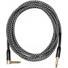 Cascha Professional Line Guitar Cable, Angled, Tweed Black, 9 m