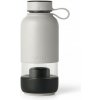 Sklenená fľaša s uhlíkovým filtrom Lékué Bottle To Go - sivá 600 ml