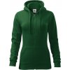 Malfini Trendy Zipper Dámska mikina 411 fľaškovo zelená XXL