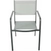 Elegantné kovové záhradné kreslo - sivé