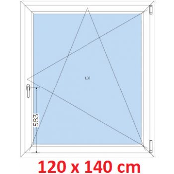 Soft Plastové okno 120x140 cm, otváravé a sklopné