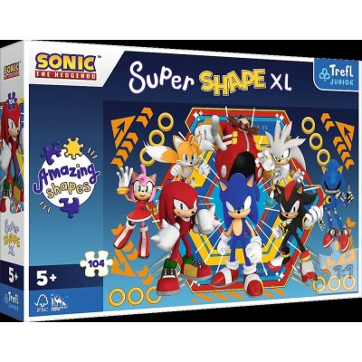 Trefl Puzzle Super Shape XL Svet ježka Sonica 104 dielikov