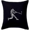 Hráč basebalu ikony - Vankúš 50x50 - 50x50 - Vrátane výplne ( Čierna )