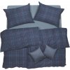 SCANquilt Obliečky KLASIK SOFT kocky modrá bežný 1x paplón 140x200 + 1x vankúš 70x90 cm